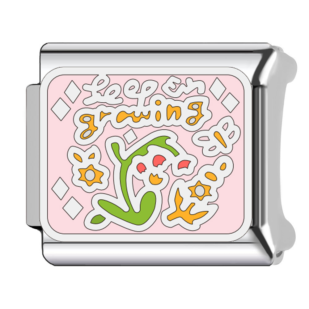 Wholesale    Italian Charm Bracelet 9mm DIY macaron-colored Creative Stainless Steel Composable Bracelet