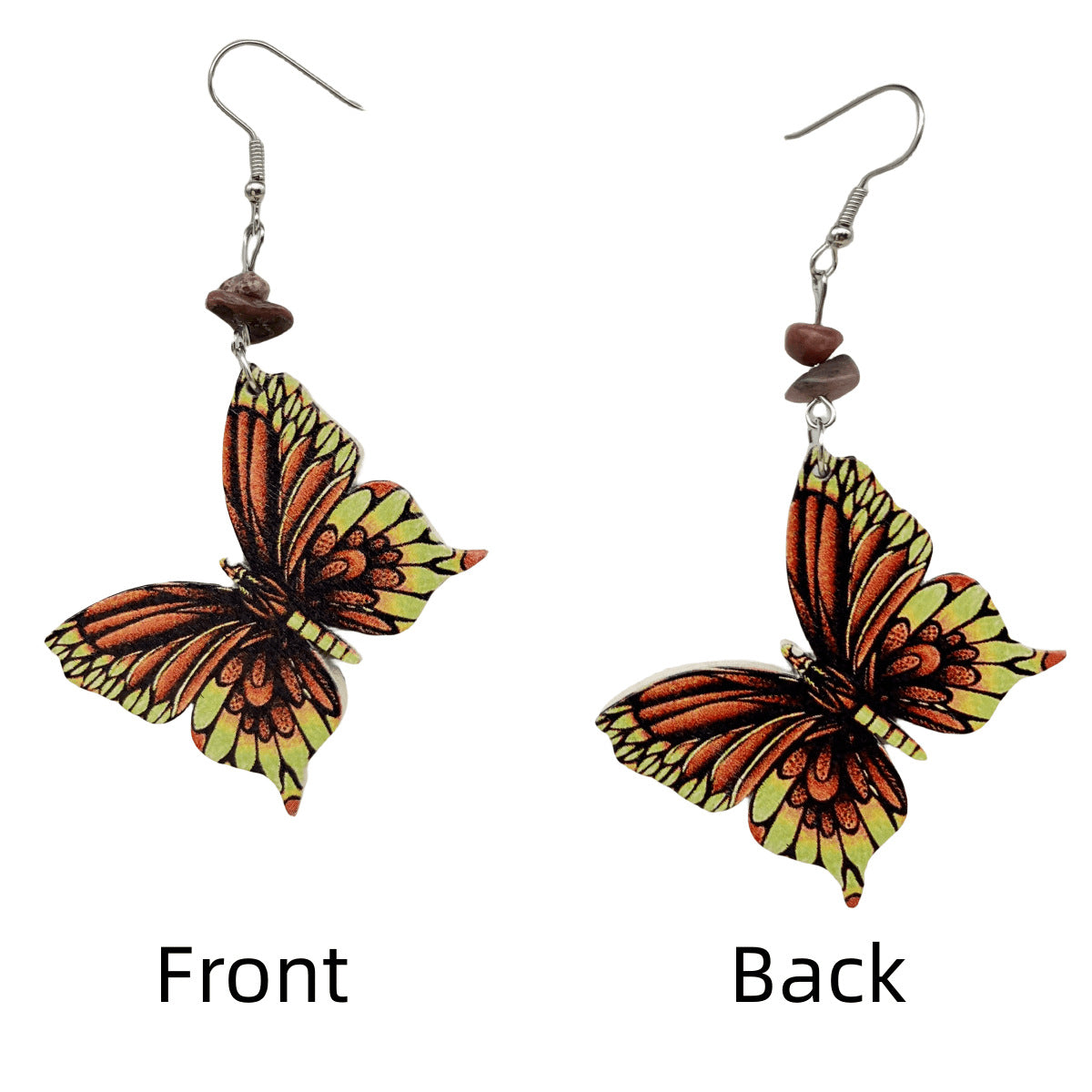 Wholesale Butterfly Wings Wood Earrings ACC-ES-FX038