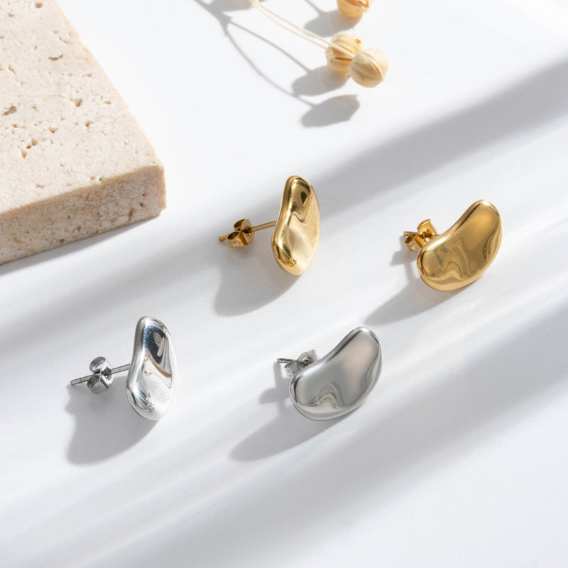 Wholesale titanium steel fashion high sense retro earrings