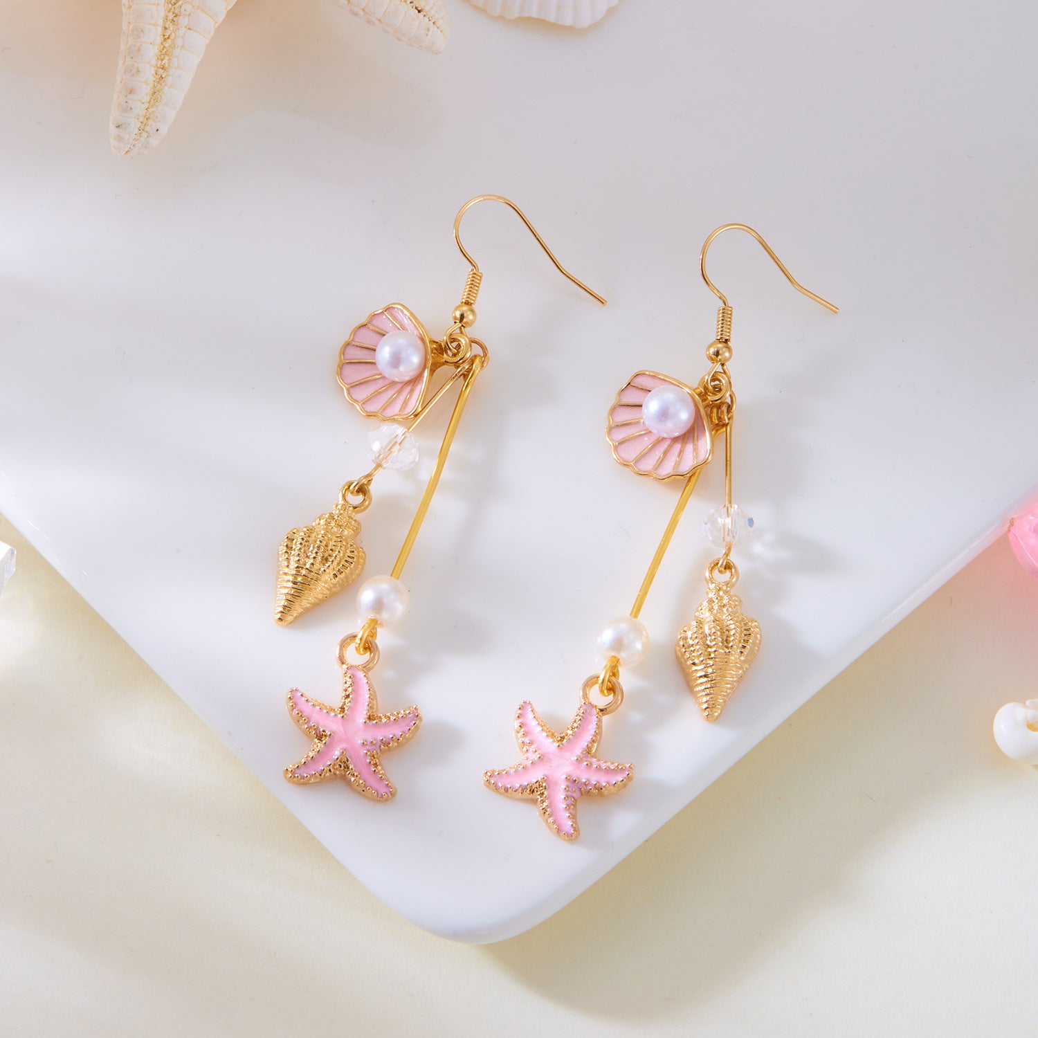 Wholesale Conch Starfish Earrings Bohemian  Earrings Accessories