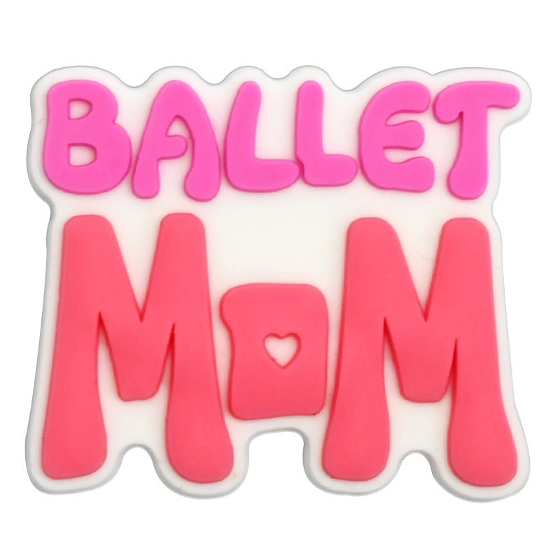 Wholesale  Random 100pcs Ballet Series PVC Soft Rubber Shoe Buckle Decoration