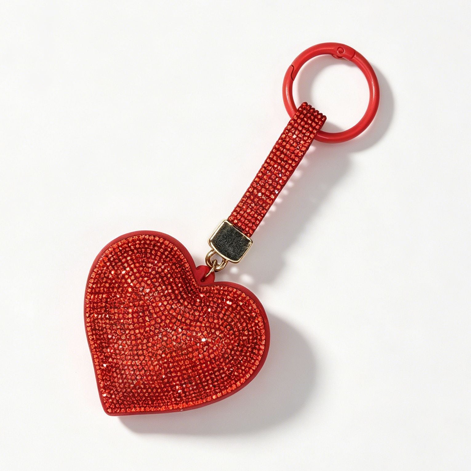 Wholesale Love Heart Crystal Keychain Bag Charm Tassel Pendant Fashion Accessory Gift