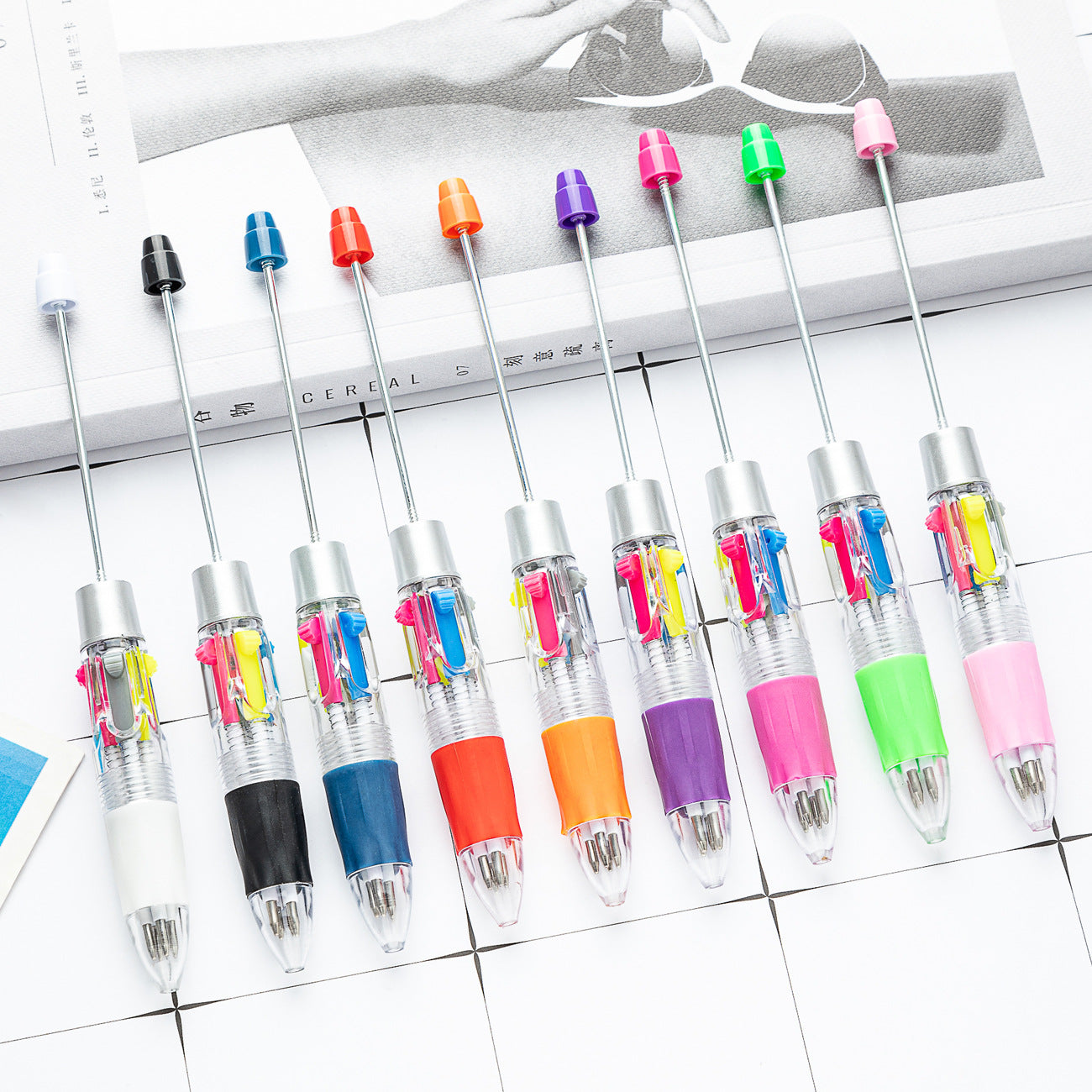 Wholesale Beadable Pens Multi-color Plastic Pens