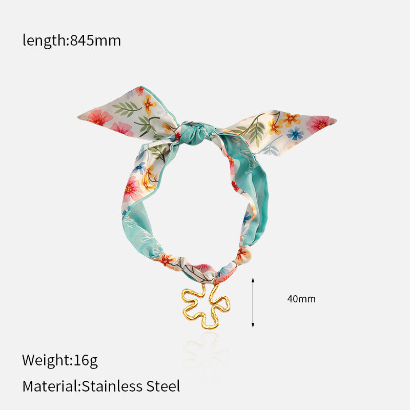 Wholesale Stainless Steel Elegant Silk  Ocean Style Multi-Pendant Necklace