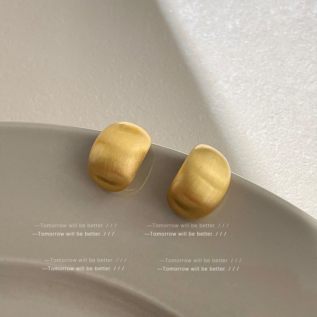 Wholesale Brushed Frosted Geometric Earrings Ear Studs ACC-ES-Eryu003