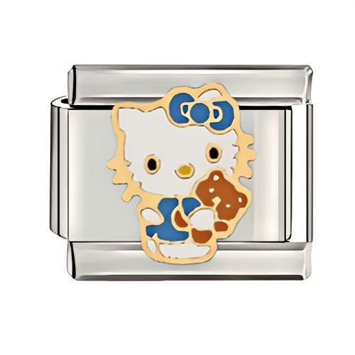Wholesale Italian Charm Starter Bracelets DIY square Single Section Creative Stainless Steel Composable Bracelet