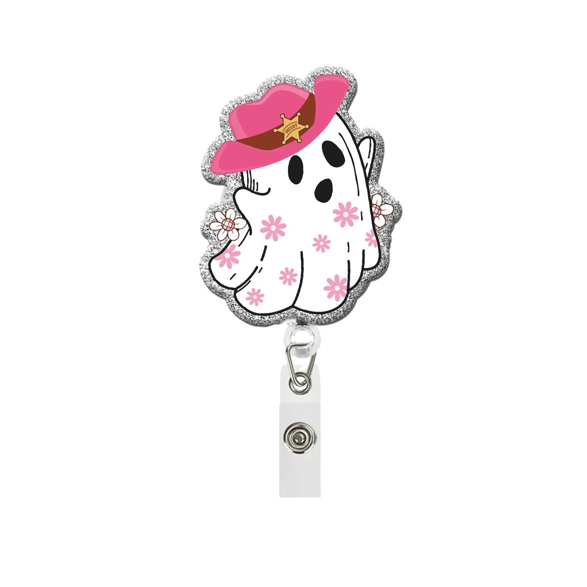 Wholesale Acrylic Ghost Retractable Badge Reel  Gift DIY Accessory