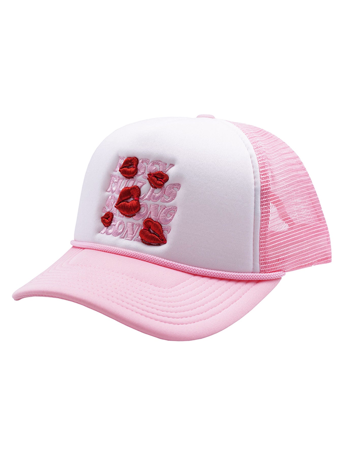 Wholesale Lips Hat Mesh Cap Letters Embroidery Baseball Cap ACC-HT-JiangSheng001