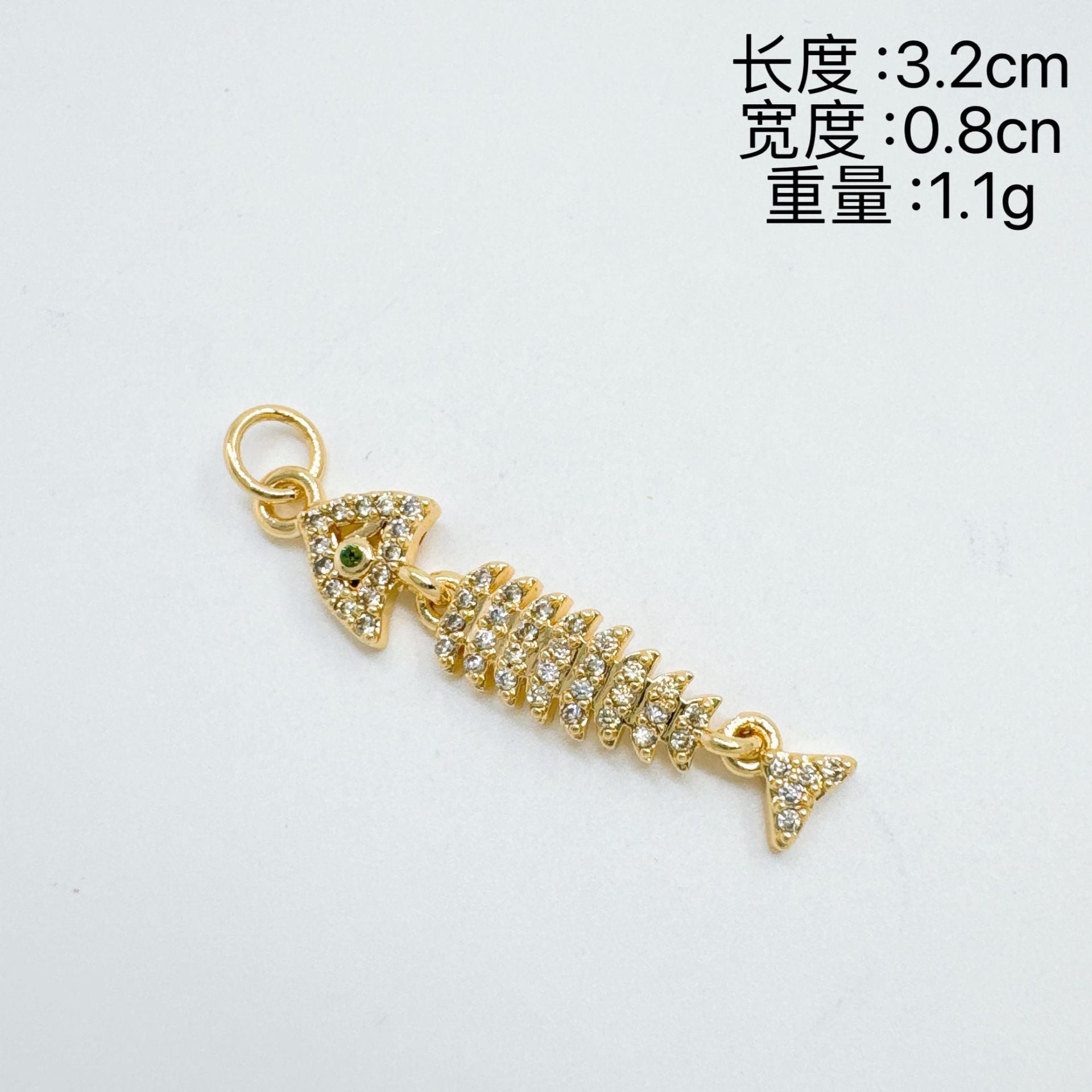 Wholesale Ocean Sea Fish Micro-Inlaid Zircon Gold Plated Pendant Necklace Jewelry Accessory Boutique Resale