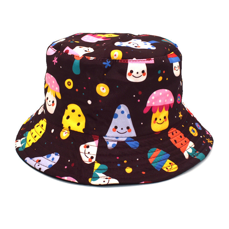 Wholesale Colorful Mushroom Pattern Bucket Hat ACC-HT-ShunMa003