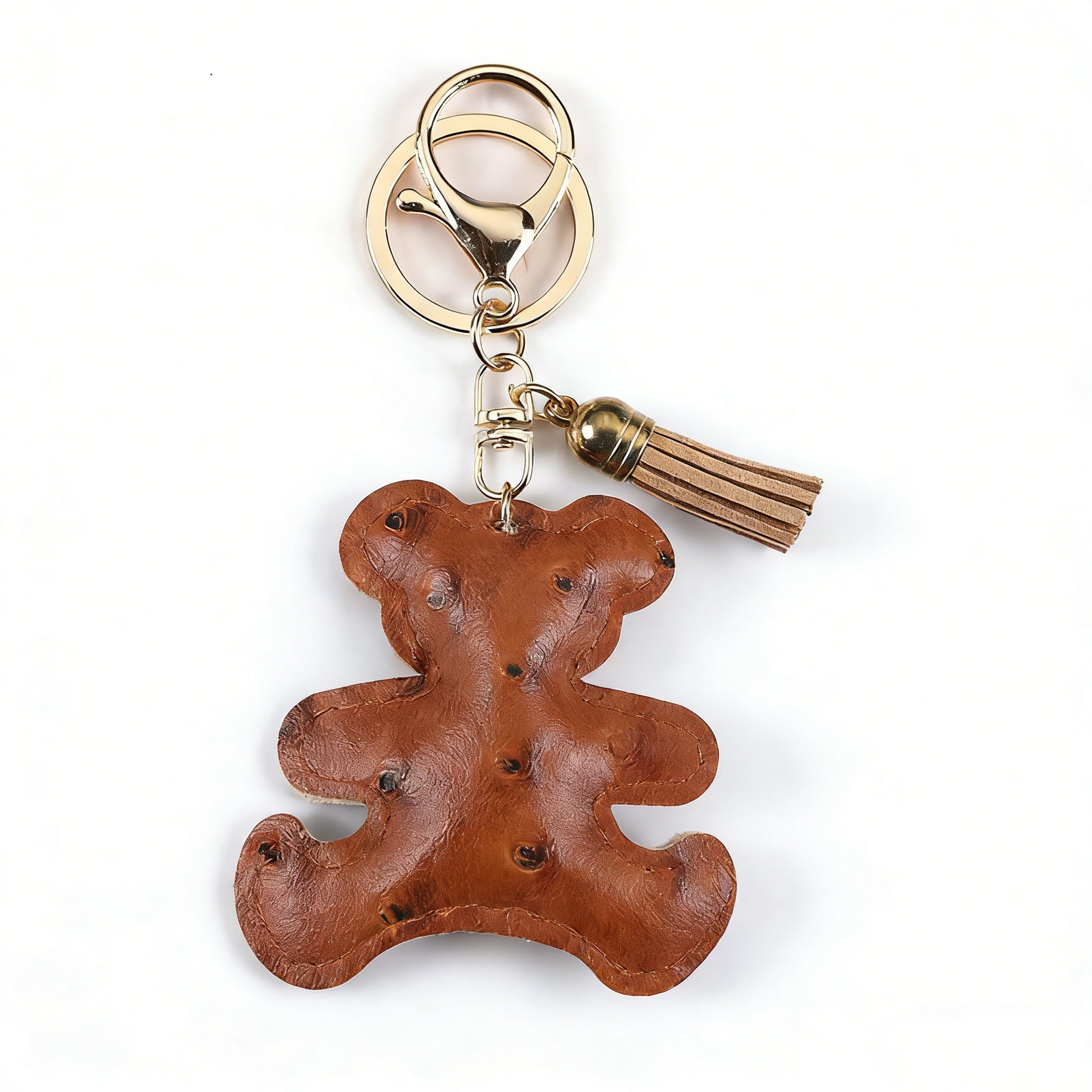 Wholesale  Cartoon Bear Accessories Leather Pattern Car Keychain