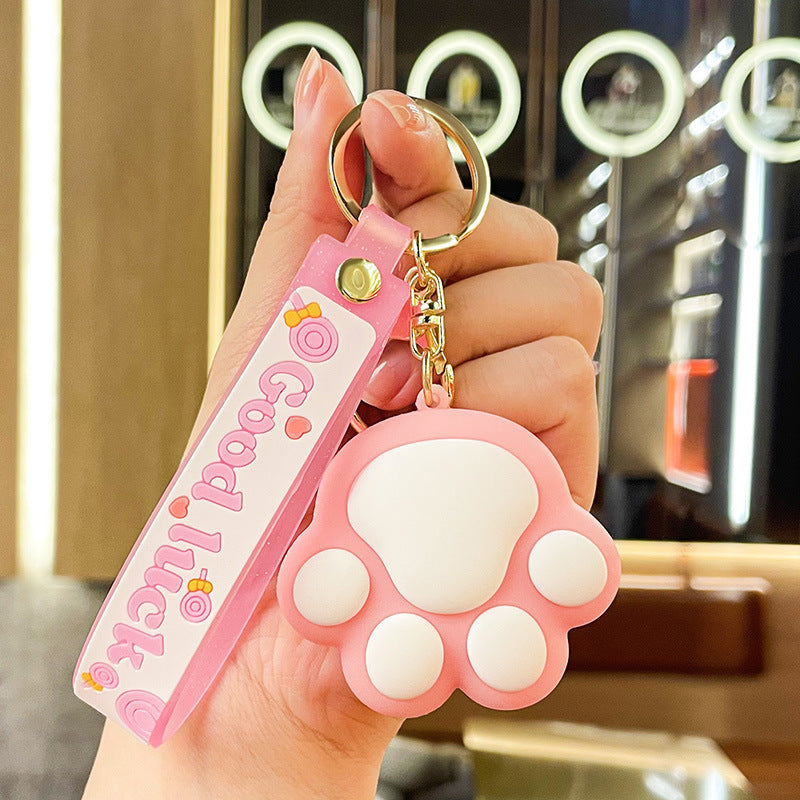 Wholesale Cartoon Dog Paw PVC Soft Glue Keychains Cute Keychain ACC-KC-XJY006