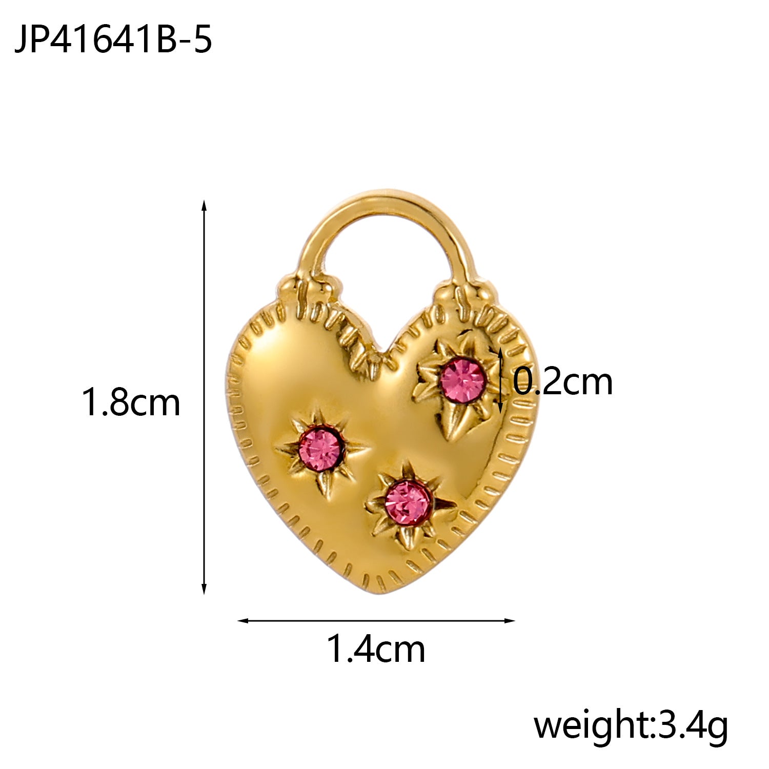 Wholesale Stainless steel retro geometric love flower peach heart pendant