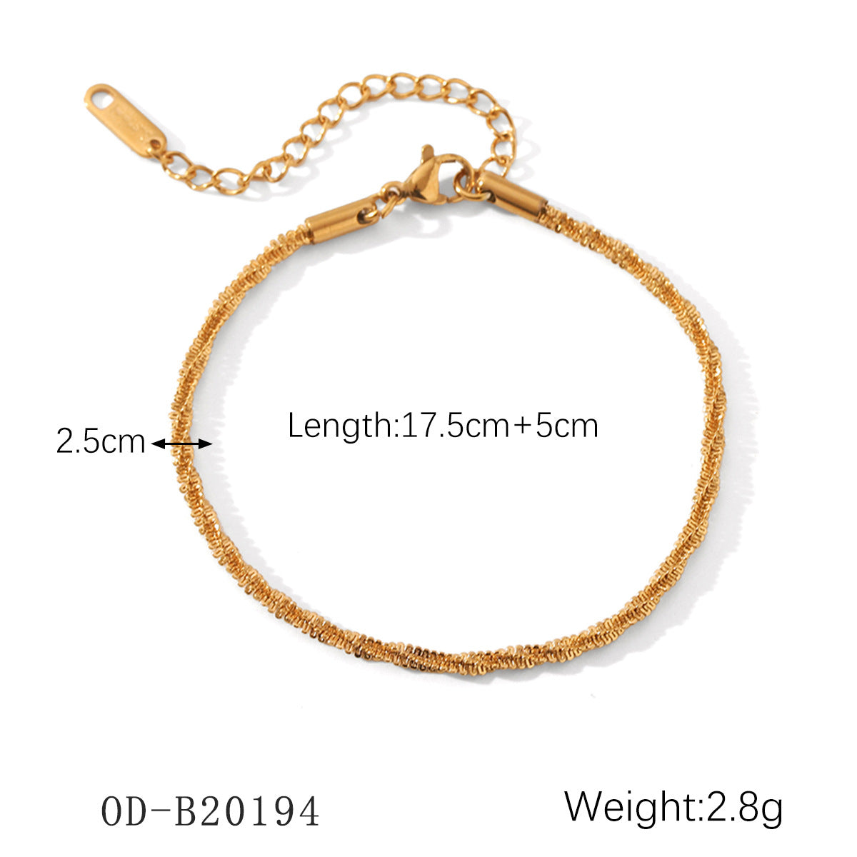 Wholesale 18K gold-plated bracelet stainless steel bracelet