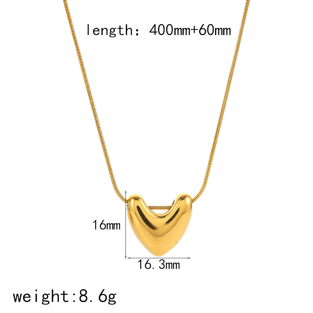Wholesale Geometric Curved 18K Gold Stainless Steel Necklaces ACC-NE-LiQuan001