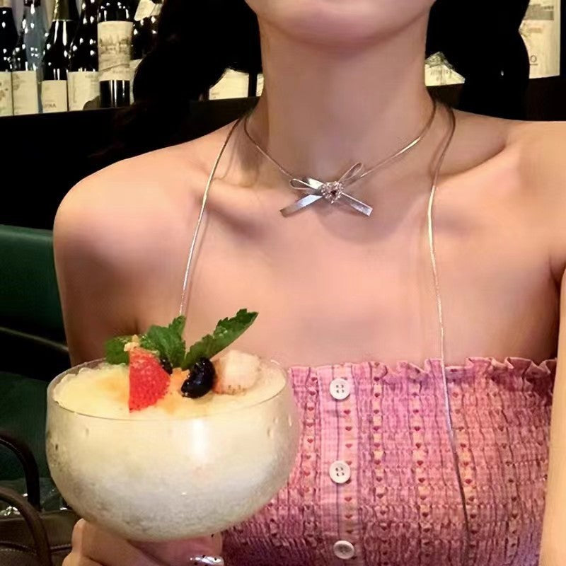 Wholesale Butterfly Necklace Three-dimensional Sweater Chain Tassel Clavicle Chain ACC-NE-Tongs008