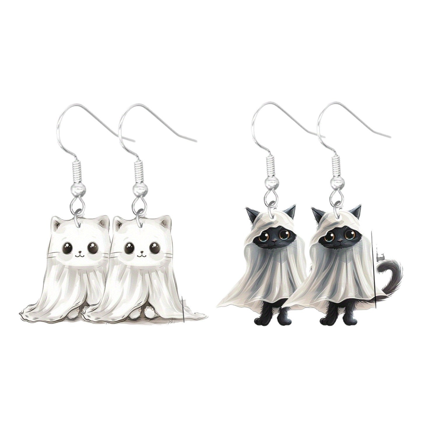 Wholesale  Cute Horror Mummy Cat Acrylic Earrings