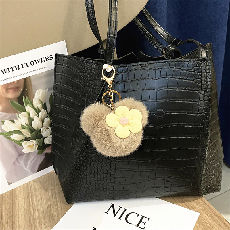Wholesale Trendy Cartoon Mouse Head Plush Keychain Bag Charm Car Key Accessory Party Gift