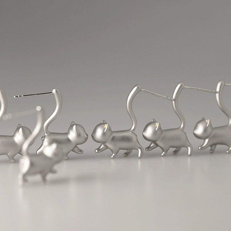 Wholesale Cat Metal Earrings