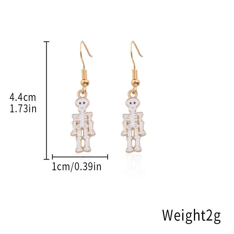 Wholesale Alloy  Earrings - Cute Ghost and Pumpkin Skull for Party Wear