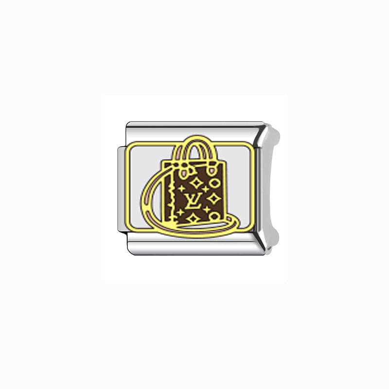 Wholesale Stainless Steel Electroplated Bag Shape Module Bracelet DIY Jewelry Accessory for Anniversary Gift