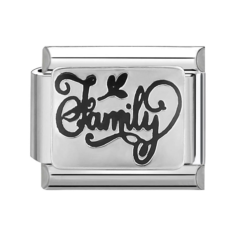 Wholesale Italian Charm Bracelet 9mm DIY Splicing Cute Cartoon Stainless Steel Composable Bracelet