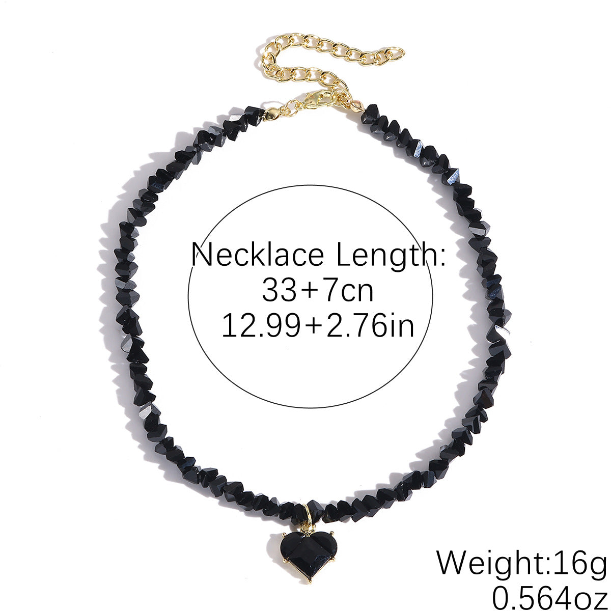 Wholesale  Light Luxury High Love Pendant Crystal Necklace