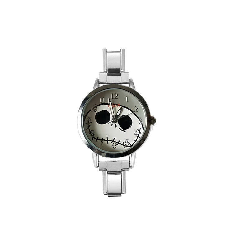 Wholesale Italian modular cartoon animation stainless steel strap student couple waterproof fashion women' s watch DIY disassembly wristwatch