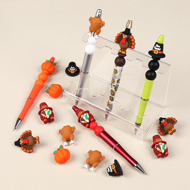 Wholesale 20pcs Thanksgiving Turkey Focal Beads DIY Bead Accessories