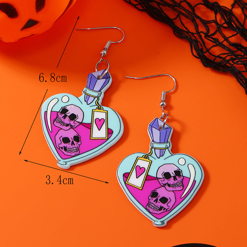 Wholesale Halloween Dark Funny Skull Earrings ACC-ES-Haoc009