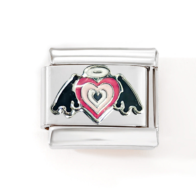 Wholesale 10pcs Italian Charm Bracelet 9mm DIY Splicing Removable Kitten Bear Stainless Steel Composable Bracelet