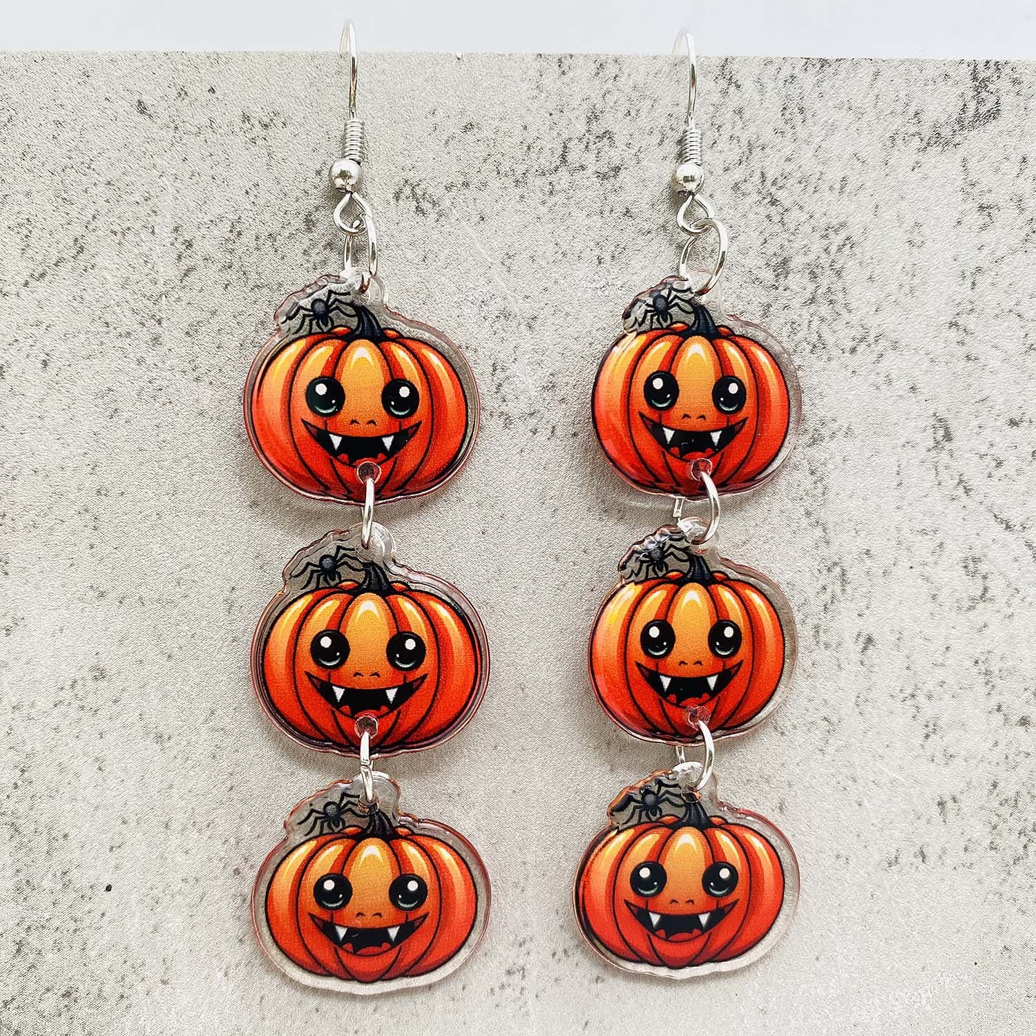 Wholesale Thanksgiving Pumpkin Maple Leaf Acrylic Dangle Earrings ACC-ES-ChenY028
