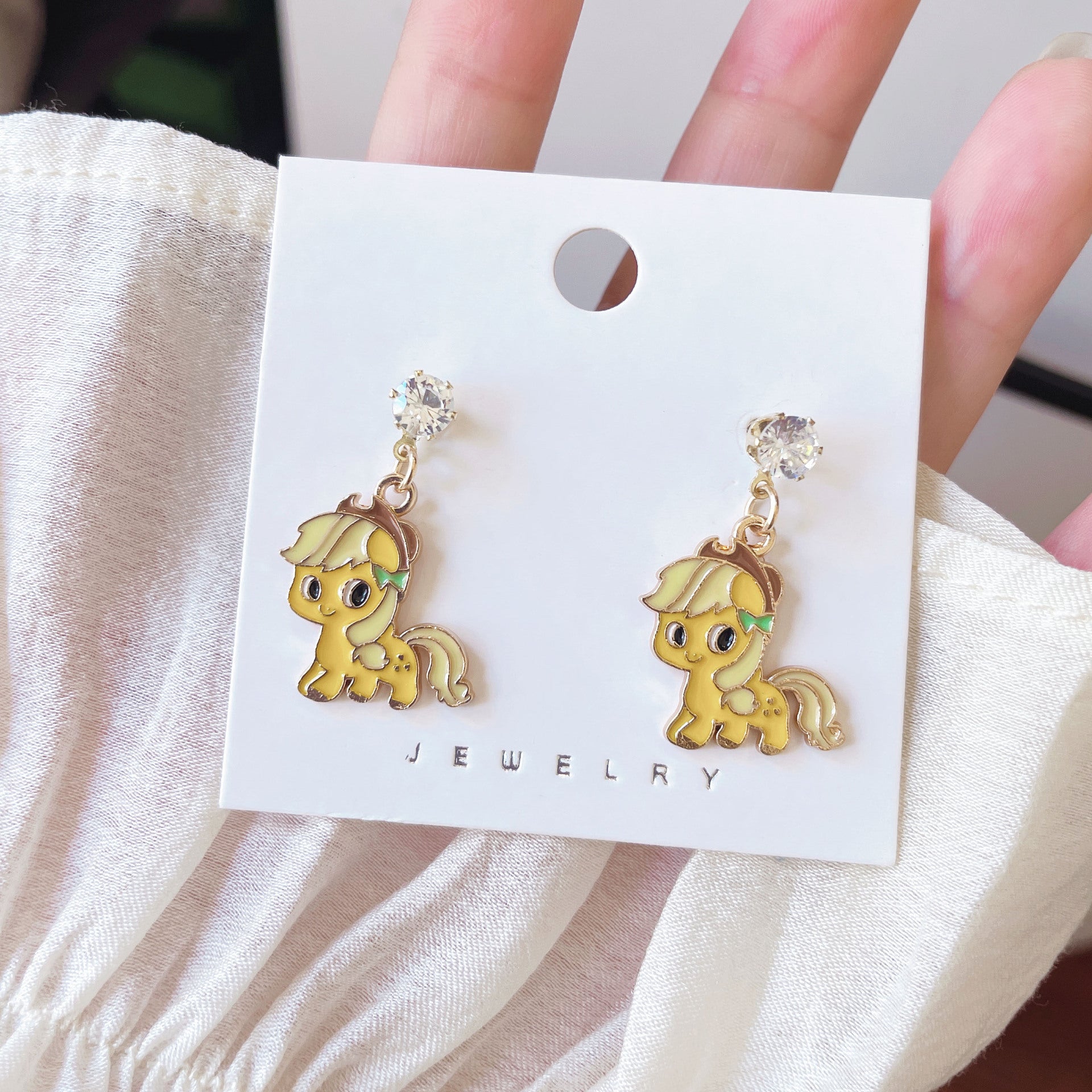 Wholesale Cartoon Cute S925 Silver Needle Earrings ACC-ES-Yijia005