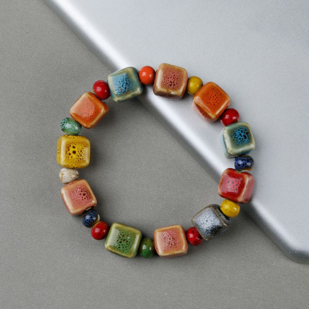 Wholesale Ceramic Glaze Porcelain Bead Bracelet ACC-BT-YXH006