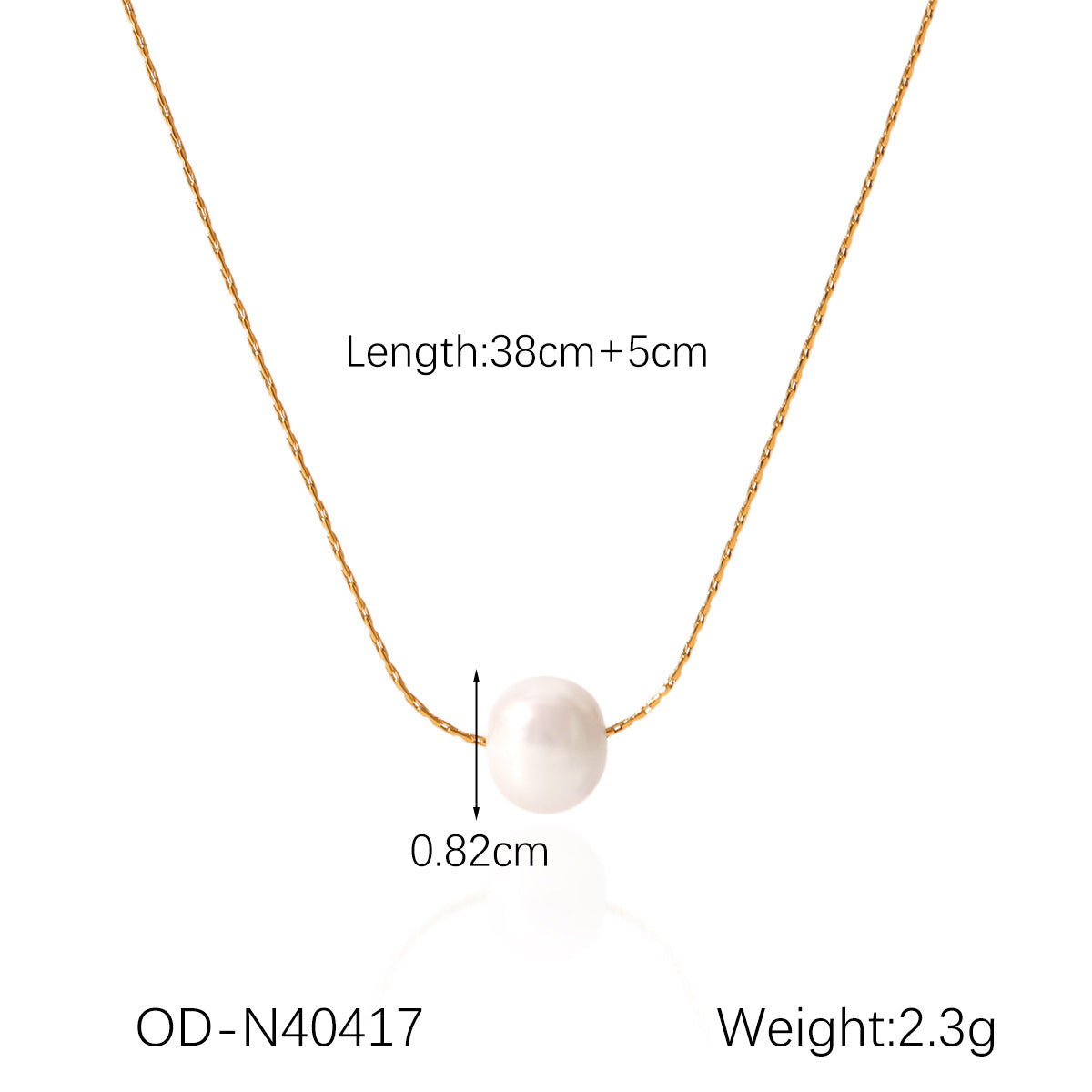 Wholesale Stainless Steel Flower Shape Pearl Necklace