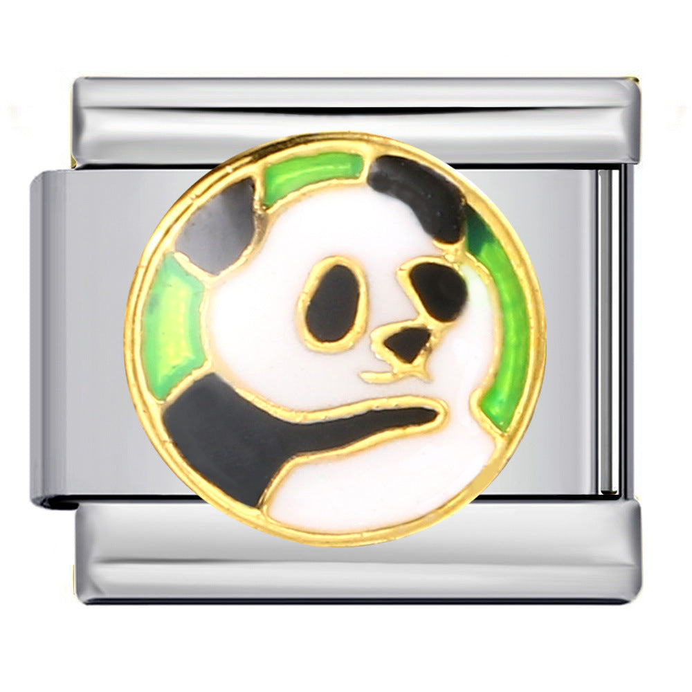 Wholesale Italian Charm Bracelet 9mm DIY Splicing Removable Oil Drop Animal Stainless Steel Composable Bracelet