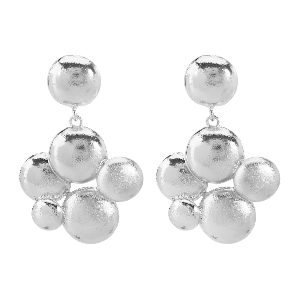 Wholesale exaggerated big brand round geometric alloy earrings simple new daily earrings