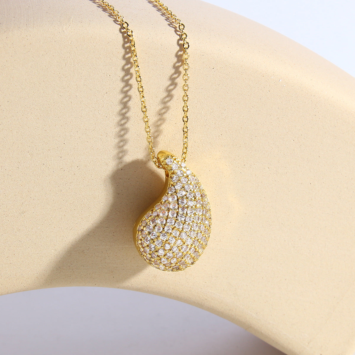 Wholesale Teardrop Necklaces Full of Zircon Clavicle Chain ACC-NE-BaiTian004