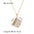 Wholesale titanium steel gold plated 18k book album love pendant zircon necklace