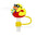 Wholesale  10pcs 10mm Little Yellow Duck Cartoon Cute Duck PVC Soft Straw Tube Cap