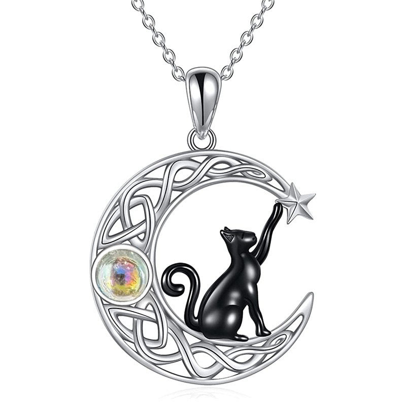 Wholesale  All-match Niche Cat Pendant Necklace Light Luxury  Jewelry Accessories