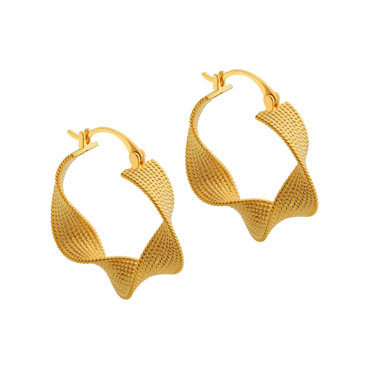 Wholesale twisted woven twist ear buckle  irregular exaggerated  earrings