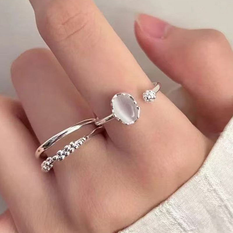Wholesale Stylish Women Flower Ring Zinc Alloy Open Adjustable Textured Jewelry Accessory For Resale