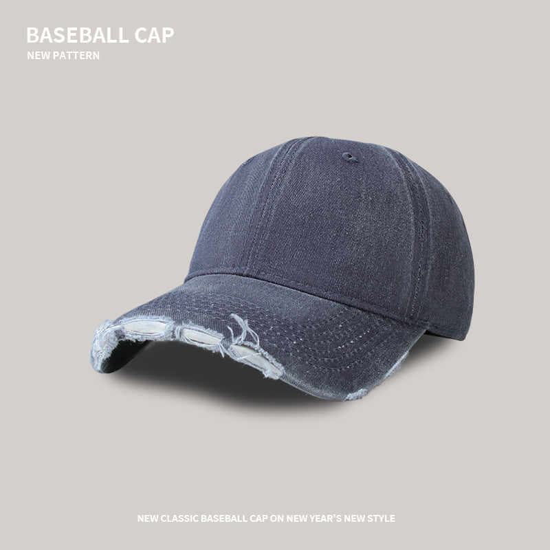 Wholesale Vintage Plain Cotton Hat Frayed Edge Baseball Cap ACC-HT-JiaXun002