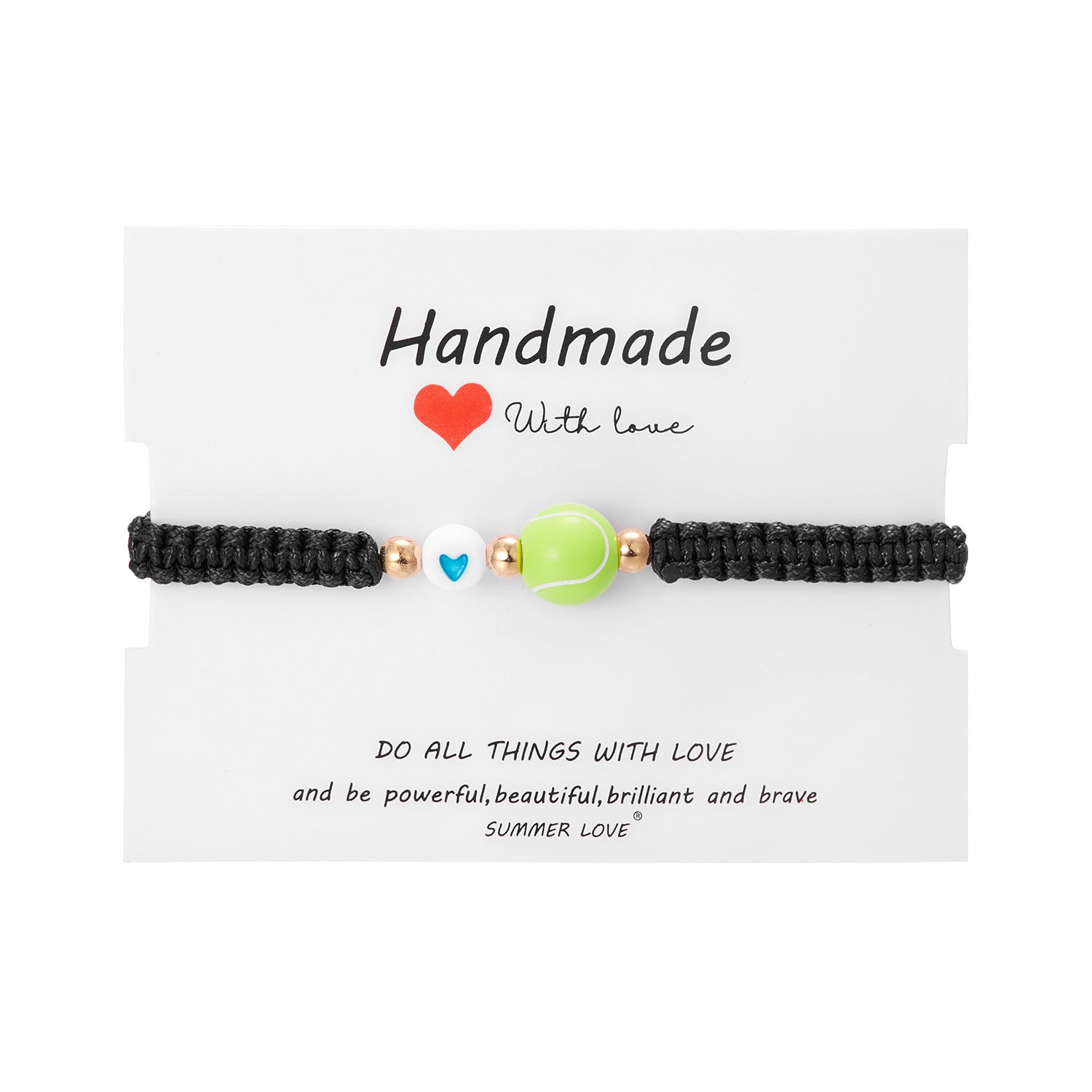 Wholesale Ball Bead Bracelet Creative Volleyball Tennis Handwoven Adjustable Bracelet ACC-BT-Bayue006