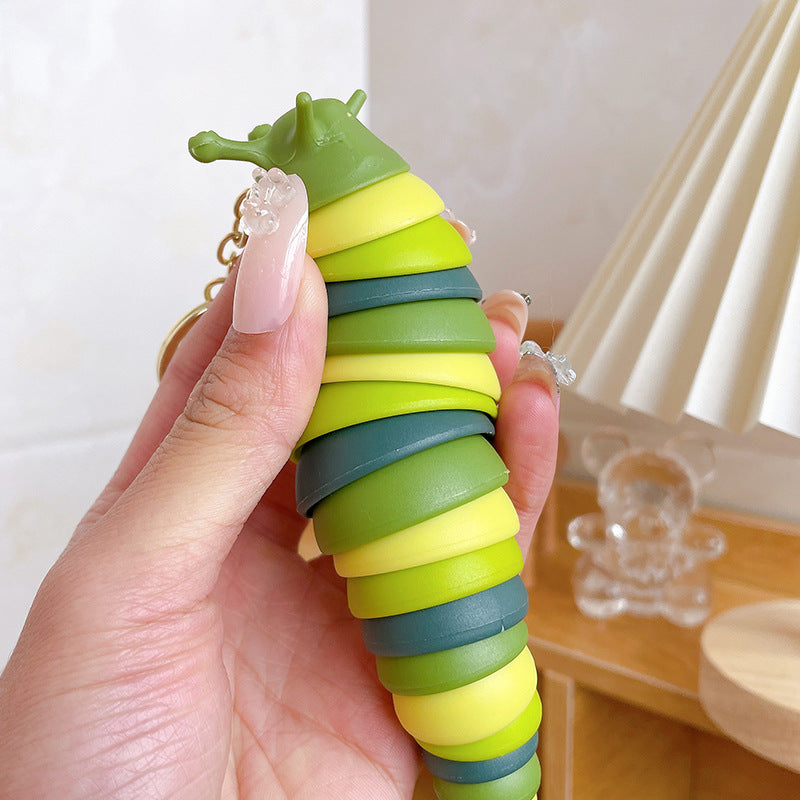 Wholesale Unzip caterpillar slug creative keychain
