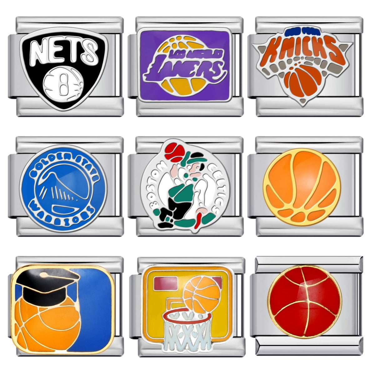 Wholesale Basketball Theme Modular DIY Bracelet Stainless Steel Gold Plated Trendy Jewelry Accessory Gift For Everyday Wear