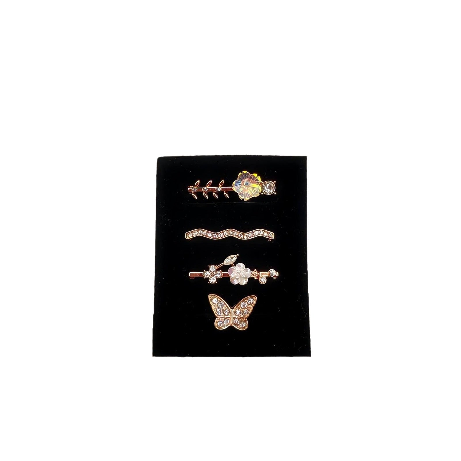 Wholesale Branch and butterfly decorative ring with rhinestone studs - a hot-selling cross-border watch strap accessory,  fashionable and versatile DIY rhinestone set.