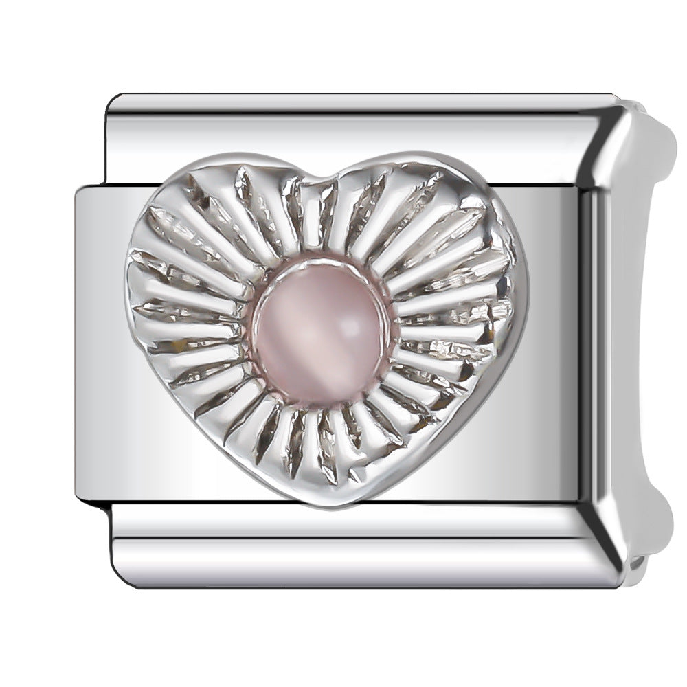 Wholesale Italian Charm Bracelet 9mm DIY Splicing Creative Pattern Stainless Steel Composable Bracelet