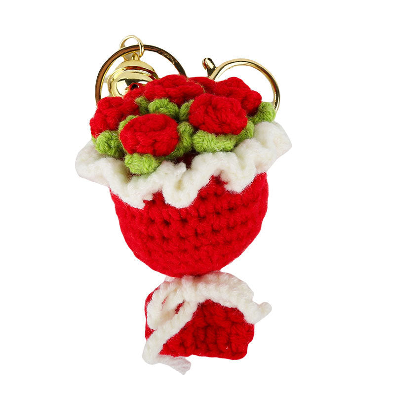 Wholesale Teacher's Day Plush Flower Keychains ACC-KC-HangLi026